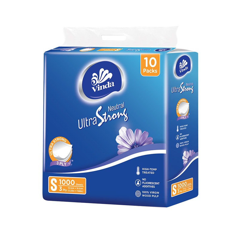 (Size: S) 100sheets 3ply Soft Pack Facial Tissue (10 packs)