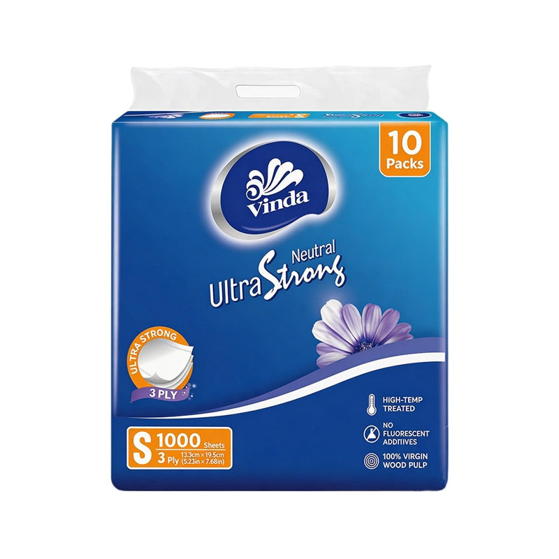 (Size: S) 100sheets 3ply Soft Pack Facial Tissue (10 packs)