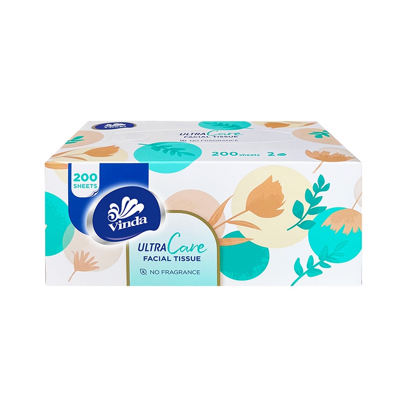 Vinda Ultra Care 200 sheets 2ply Box Facial Tissue