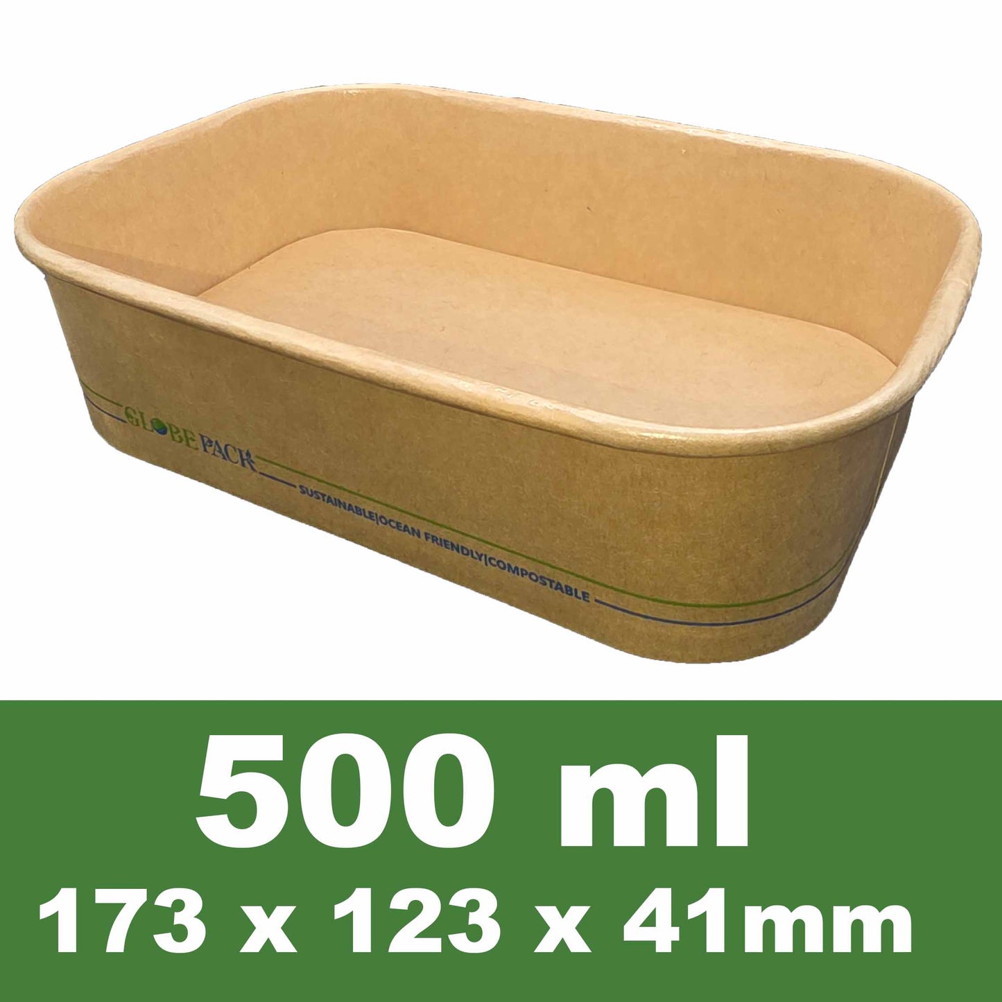 500ML KRAFT RECTANGLE CONTAINER