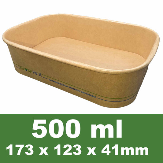 500ML KRAFT RECTANGLE CONTAINER