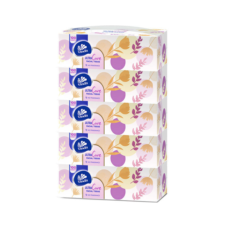 Vinda Ultra Care 130 sheets 2ply Box Facial Tissue