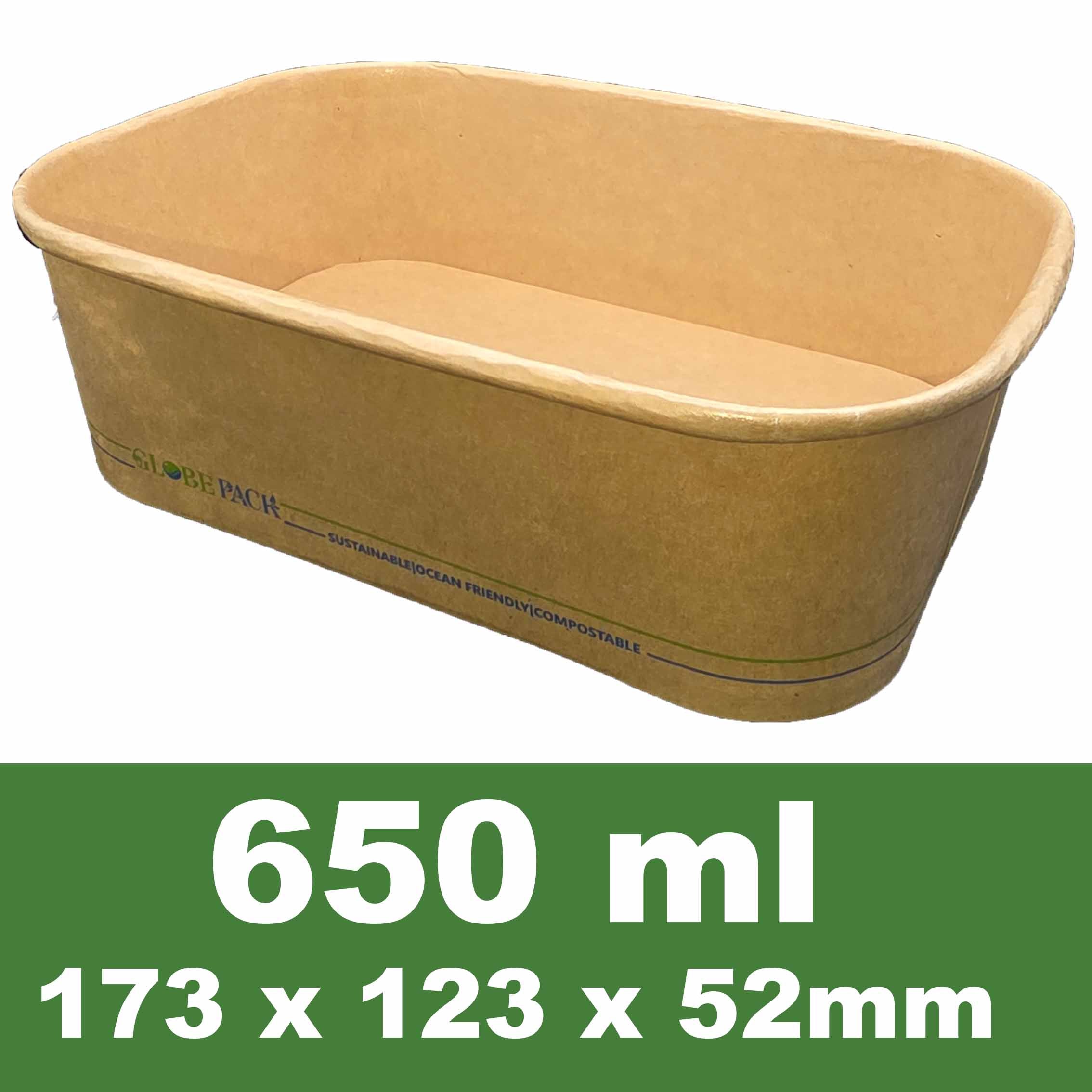 650ML Kraft Rectangle Containers