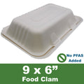 Sugarcane Fiber 9" x 6" Food Clam
