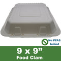Sugarcane Fibre 9" x 9" Food Clam