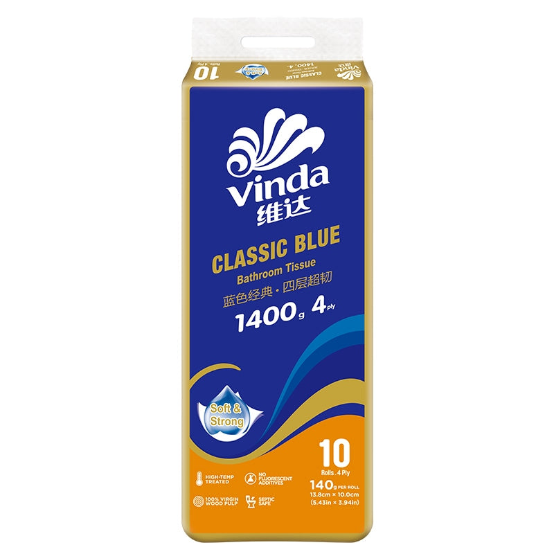 Vinda Classic Blue 140g 4ply Bathroom Tissue