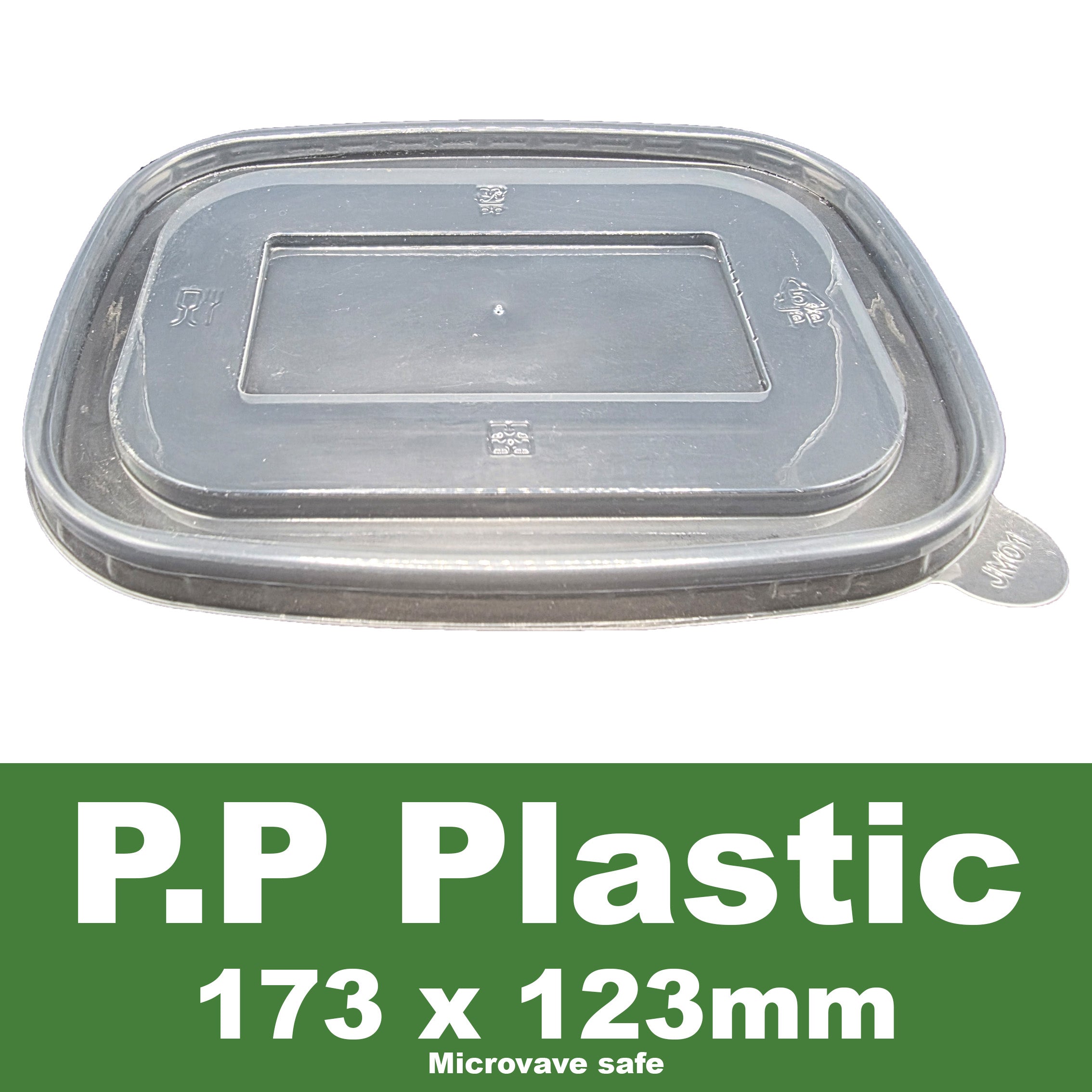 PP Plastic Lids for Kraft Rectangle Containers 500 - 1000ML