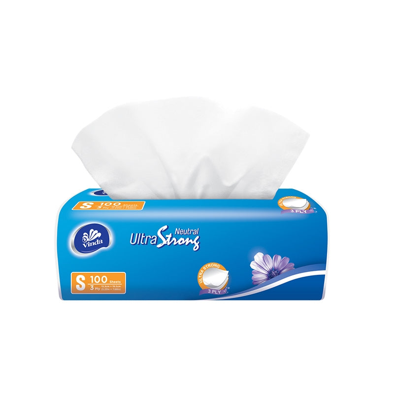 (Size: S) 100sheets 3ply Soft Pack Facial Tissue (10 packs)