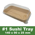 #1 Sushi Trays + PET Lids - Set of 50