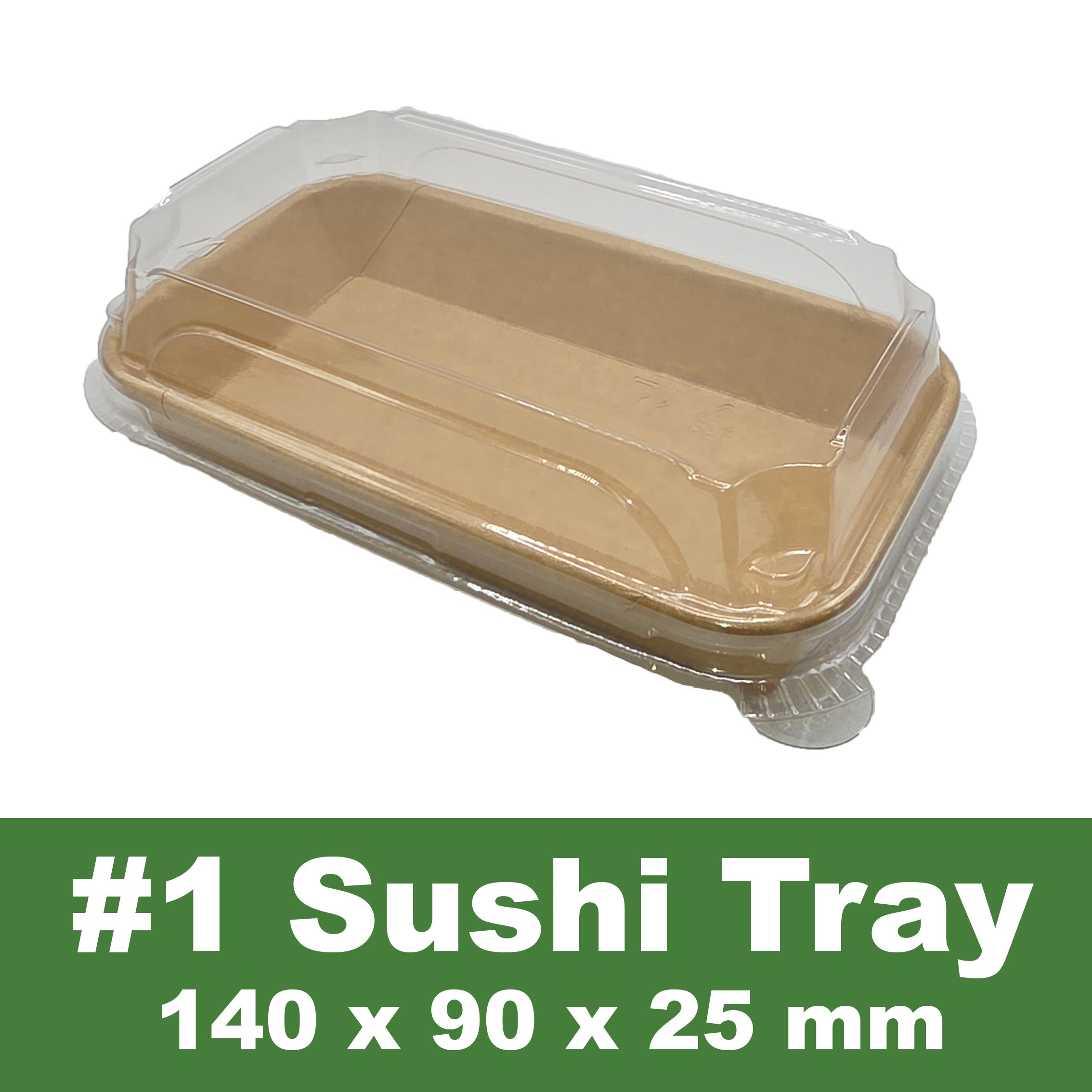 #1 Sushi Trays + PET Lids - Set of 50