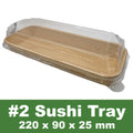#2 Sushi Trays + PET Lids - Set of 50