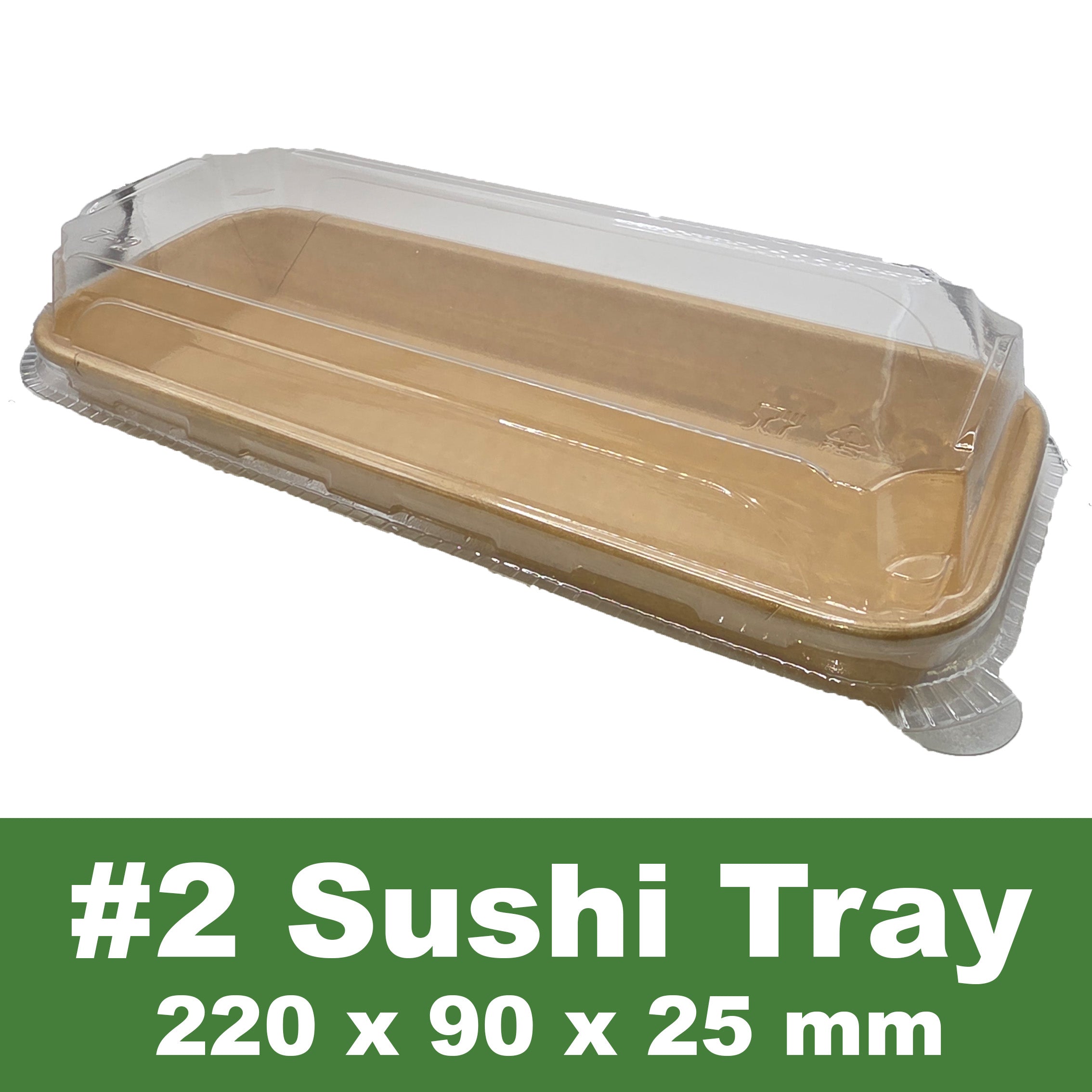 #2 Sushi Trays + PET Lids - Set of 50