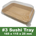 #3 Sushi Trays + PET Lids - Set of 50