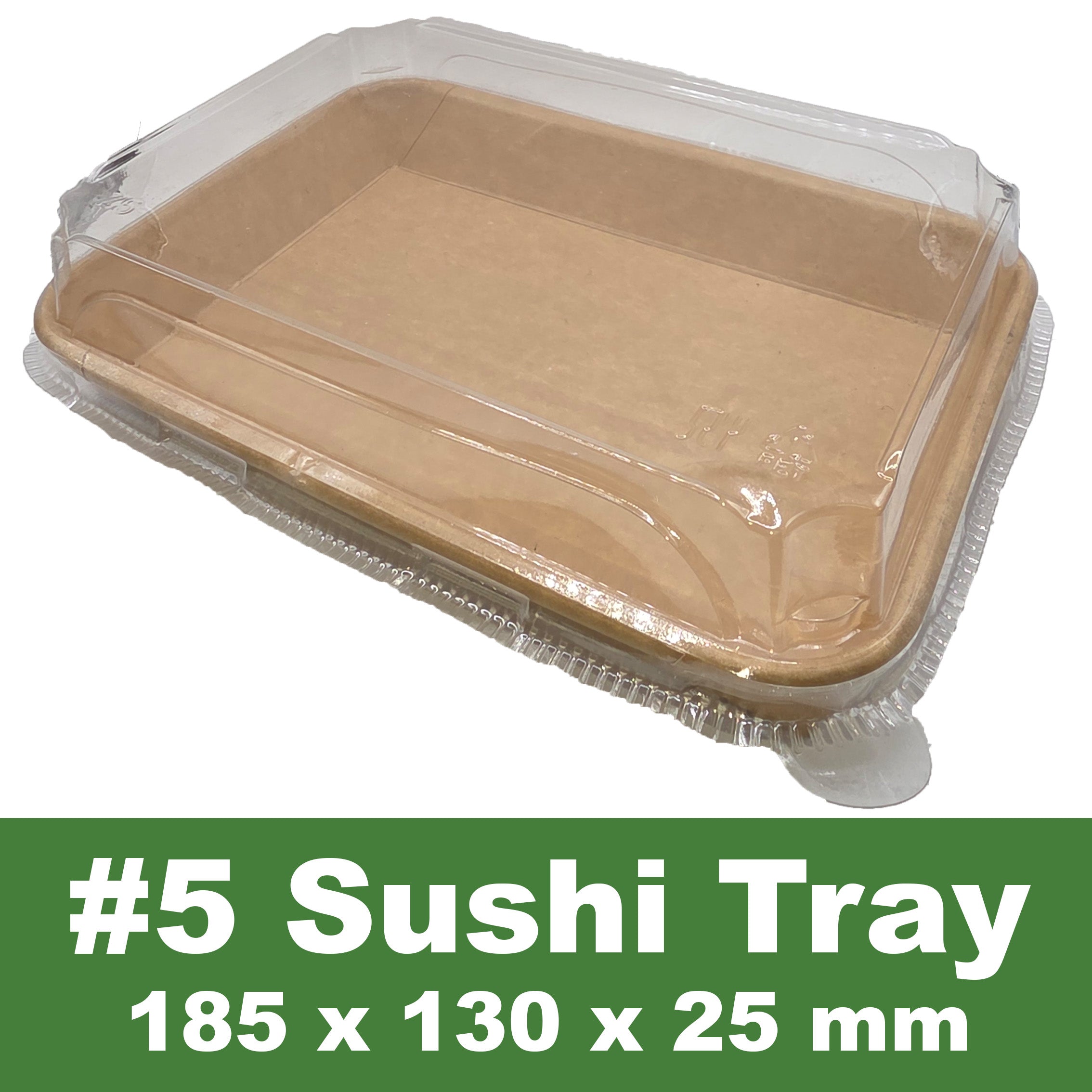 #5 Sushi Trays + PET Lids - Set of 50