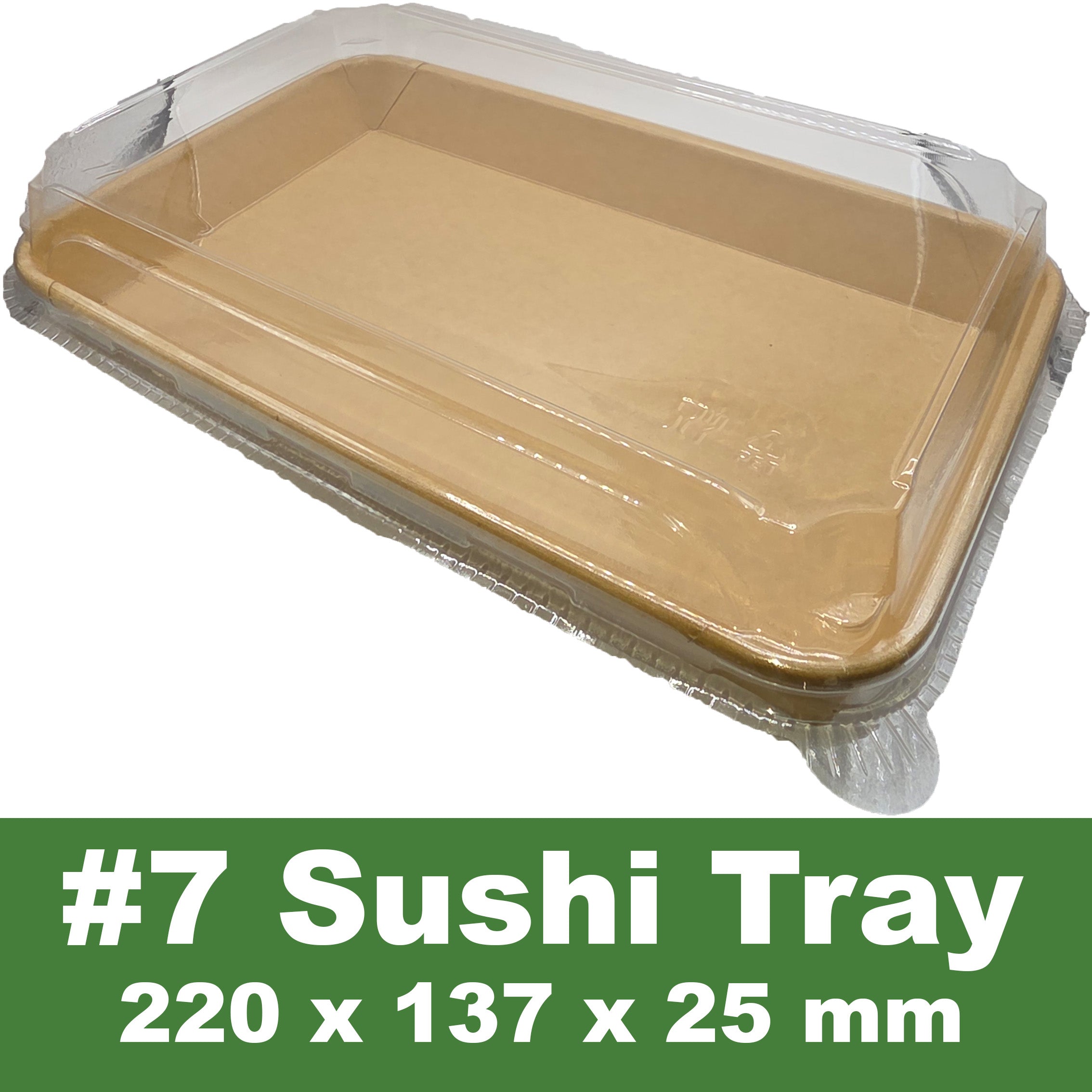 #7 Sushi Trays + PET Lids - Set of 50